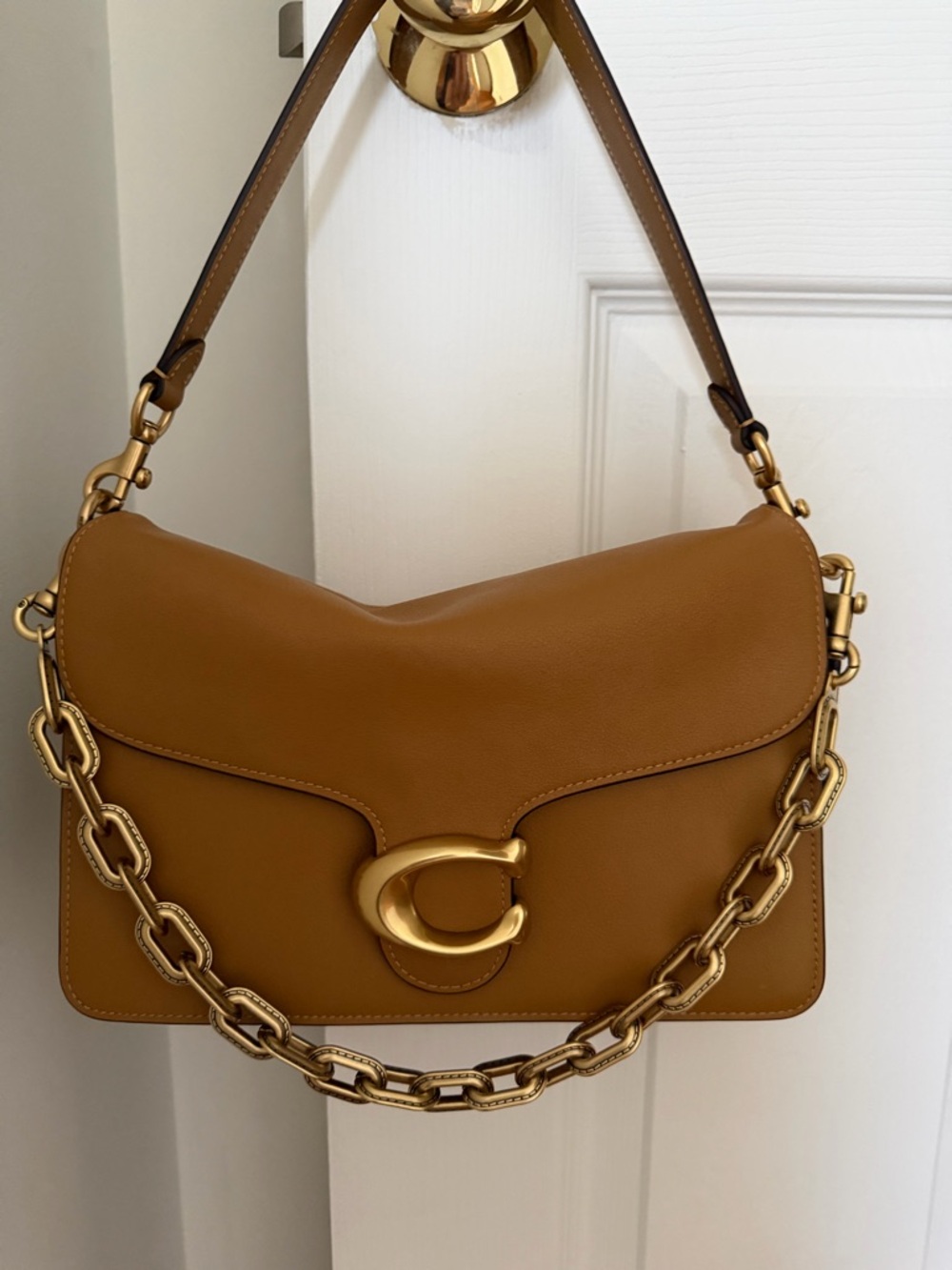 Coach Chain Tabby in Honey Brown